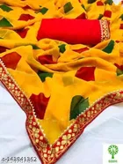 Georgette Printed Saree for Women 