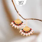 Brass Pearl Ear Cuffs for Women 