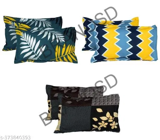 Cotton Pillow Covers (Multicolor, 17x27 inches) (Pack of 6)