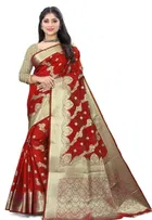 Organza Zari Woven Saree for Women 