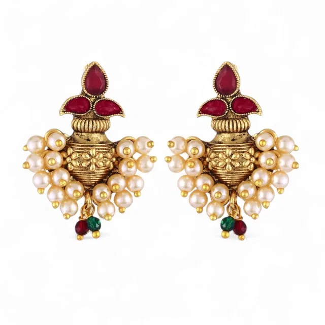 Alloy Earrings for Women & Girls (Gold, Set of 1)