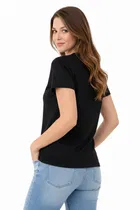 Cotton Blend T-shirt for Women, Maroon & Black, Pack of 2 