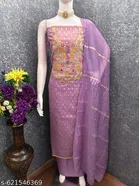 Embroidered Floral Patiala Suit for Women 