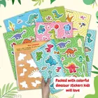 Dinosaurs Sticker Book for Kids – Fun Activity Sticker Book with 100+ Reusable Dinosaur Stickers for Learning, Creativity, Brain Development, Early Years Education, Birthday Gift, Homeschooling & Preschool Activity Fun