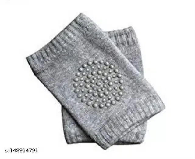 Cotton Anti-Slip Knee Protector Pads for Infants (Grey)
