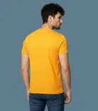 Polyester Printed T-Shirt for Men, Mustard 