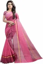 SVB साड़ी पोलीकॉटन सिल्क साड़ी 