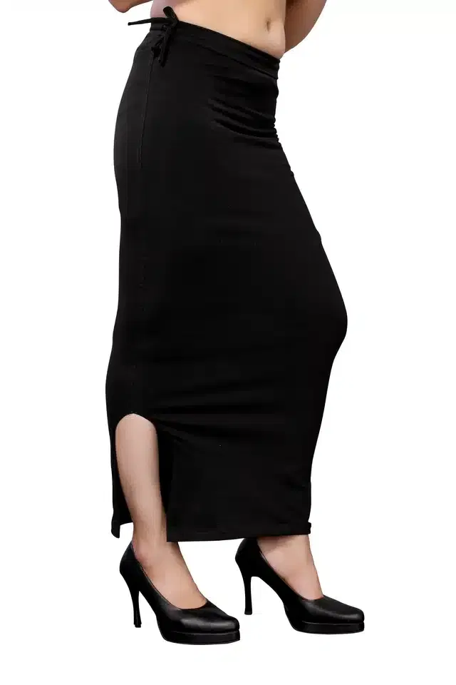 Saree Petticoat for Women (Black, L)