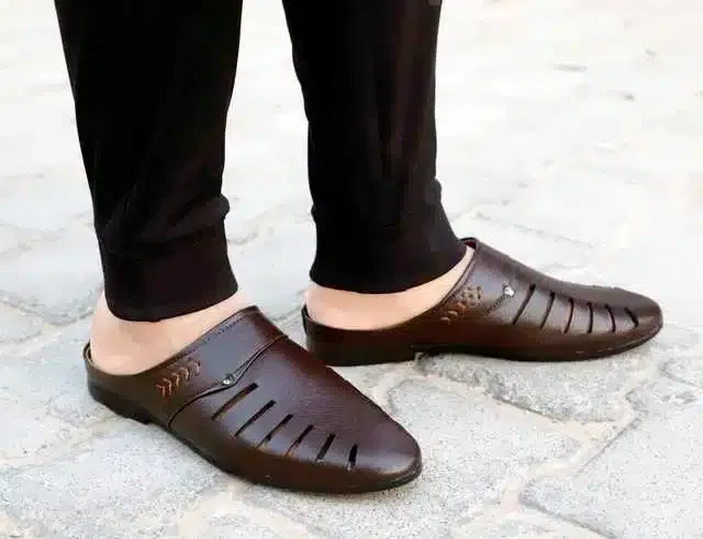 Moccasin Mules for Men (Brown, 6) (KE-11)