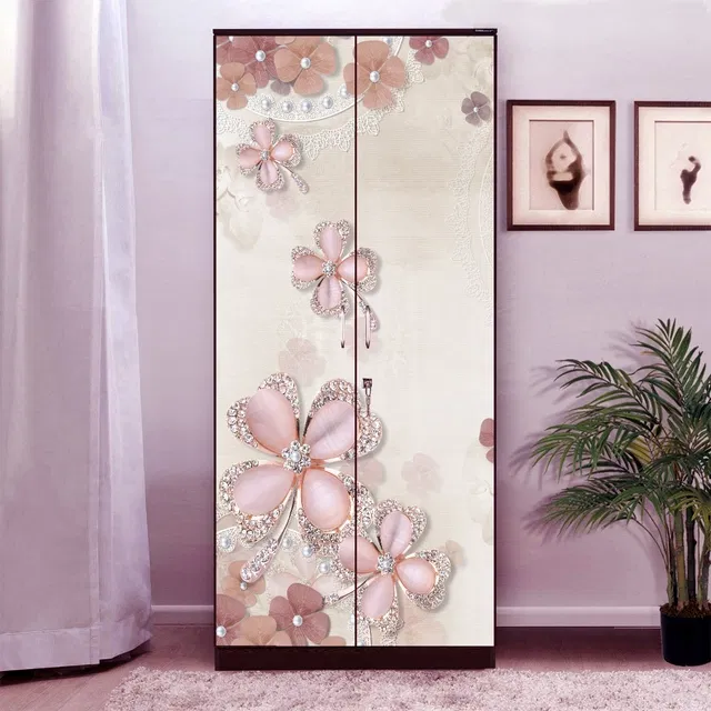 Vinyl Wallpaper Sticker for Wardrobe Door (Multicolor, 213x99 cm)
