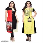 Crepe Printed Kurti for Women 