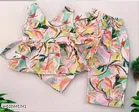 Rayon Slub Printed Clothing Set for Girls, Multicolour, Pack of 1 