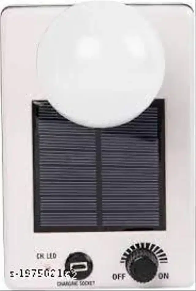 Solar & Electric Rechargeable LED Bulb (White, 12 W)