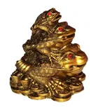 Polyresin Fengshui Triple Three Legged Toad Showpiece 