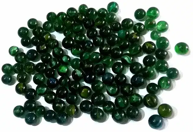 150 Pcs Mini Size Glass Marbles with Shooter (Green, Set of 1)
