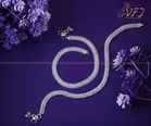 Brass Silver Plated Anklet for Women (Silver, Set of 1)
