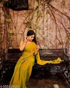 New Arrival Golden Chiffon Saree for Women 