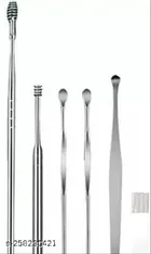 5 Pcs Ear Pick Earwax Removal Kit (Silver, Set of 1)