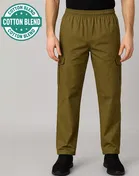 Cotton Blend Regular Fit Track Pants for Men 