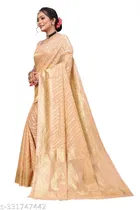 Chanderi Cotton Zari Woven Saree for Women 