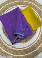 Chinnon Solid Saree for Women, Purple 