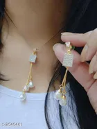 Alloy Necklace with Earrings for Women 