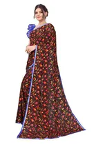 Women Georgette Printed Saree With Unstitched Blouse 