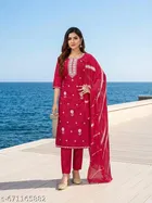 Printed A-line Kurta Set for Women 