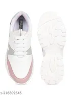 Colorblocked Synthetic Sneakers for Girls 