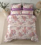 Simple Home 120TC Floral Queen Bedsheet 88x96inch Lavender