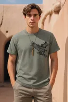 Round Neck Printed T-Shirt for Men, Set of 2 