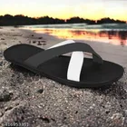 Flipflops for Women (White & Black, 5)