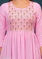 Rayon Kurti for Women, Pink 