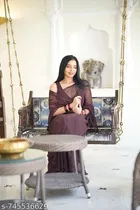 Pre-draped Georgette Saree for Women 