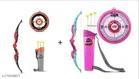 Plastic Archery Bow & Arrow Toy Set (Multicolor, Set of 2)