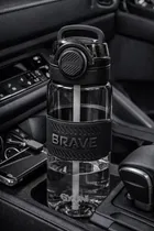 Sports Brave Water Bottle Leakproof Design BPA Free Plastic Drinking Sipper Water Bottle 800 ML Black
