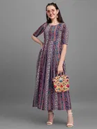 Crepe Printed Anarkali Kurti for Women 