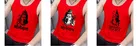 Polycotton Printed Gym Vest for Men (Red, S) (Pack of 3)