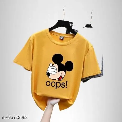 Polycotton T-shirt for Women, Yellow (S)