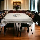 Polyester Printed Table Cloth (Brown, 38x58 inches)