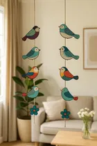 KC Arts Colorful Birds Wall Hanging 12x18inch
