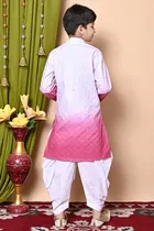 Rayon Cotton Printed Kurta with Dhoti for Boys, Multicolor 
