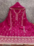Vichitra Silk Punjabi/All Over Suits Semi-Stitched Suits 