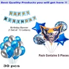 Bat Man Theme Birthday Decoration,Blue,Set Of 1