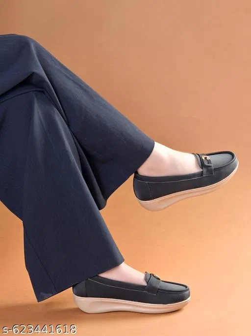 Shoetopia Loafers (Black, IND-8)