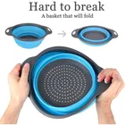 Plastic Round Foldable Multi-Use Kitchen Strainer, Assorted_2712