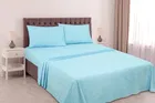 SKAP Satin Double Bedsheet 90x100 Inch with 2 Pillow Cover 