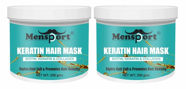 Mensport Keratin Hair Mask (200 g, Pack of 2)