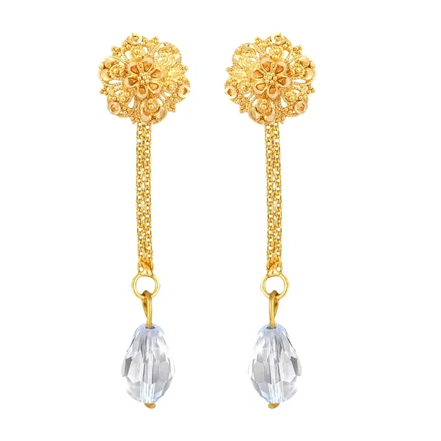 Alloy Earrings for Women (Gold, Set of 1)