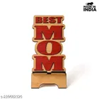 Wooden Mobile Stand (Red & Brown)